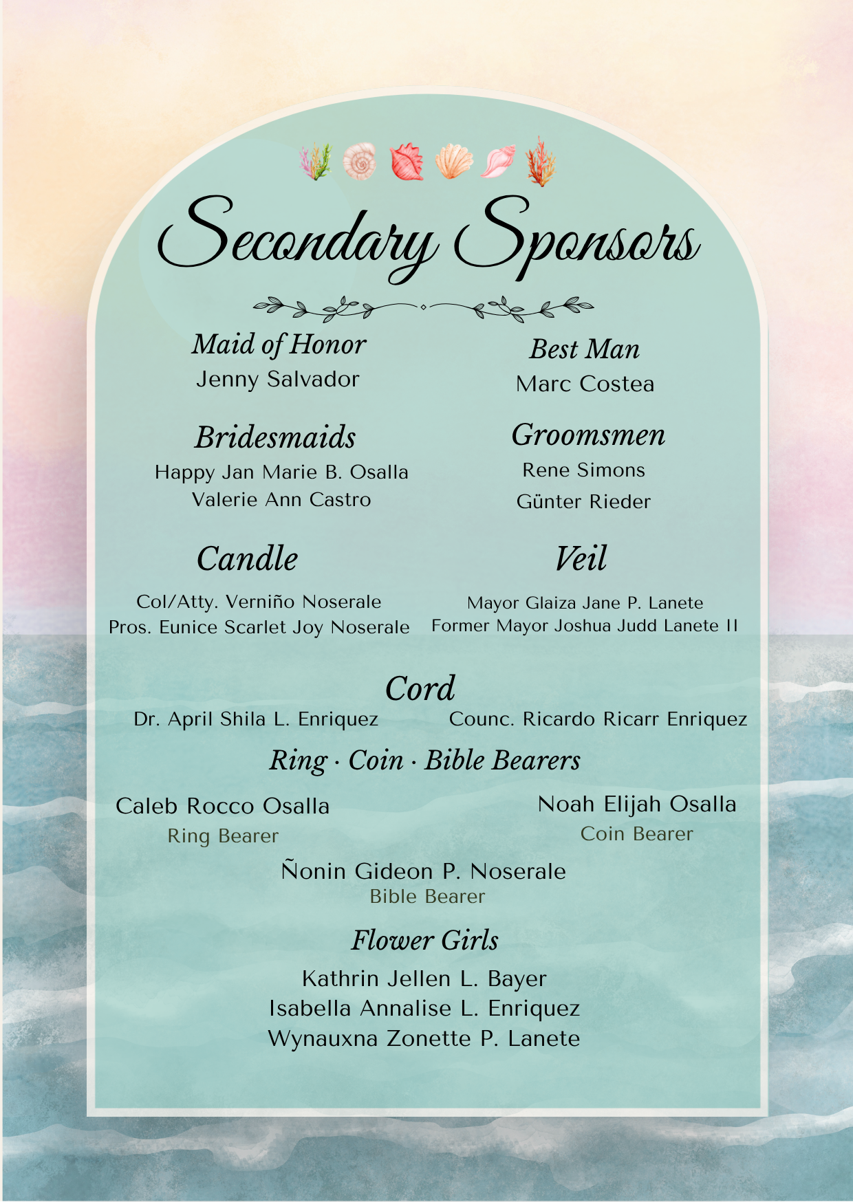 Beach Theme Invitation Page 3