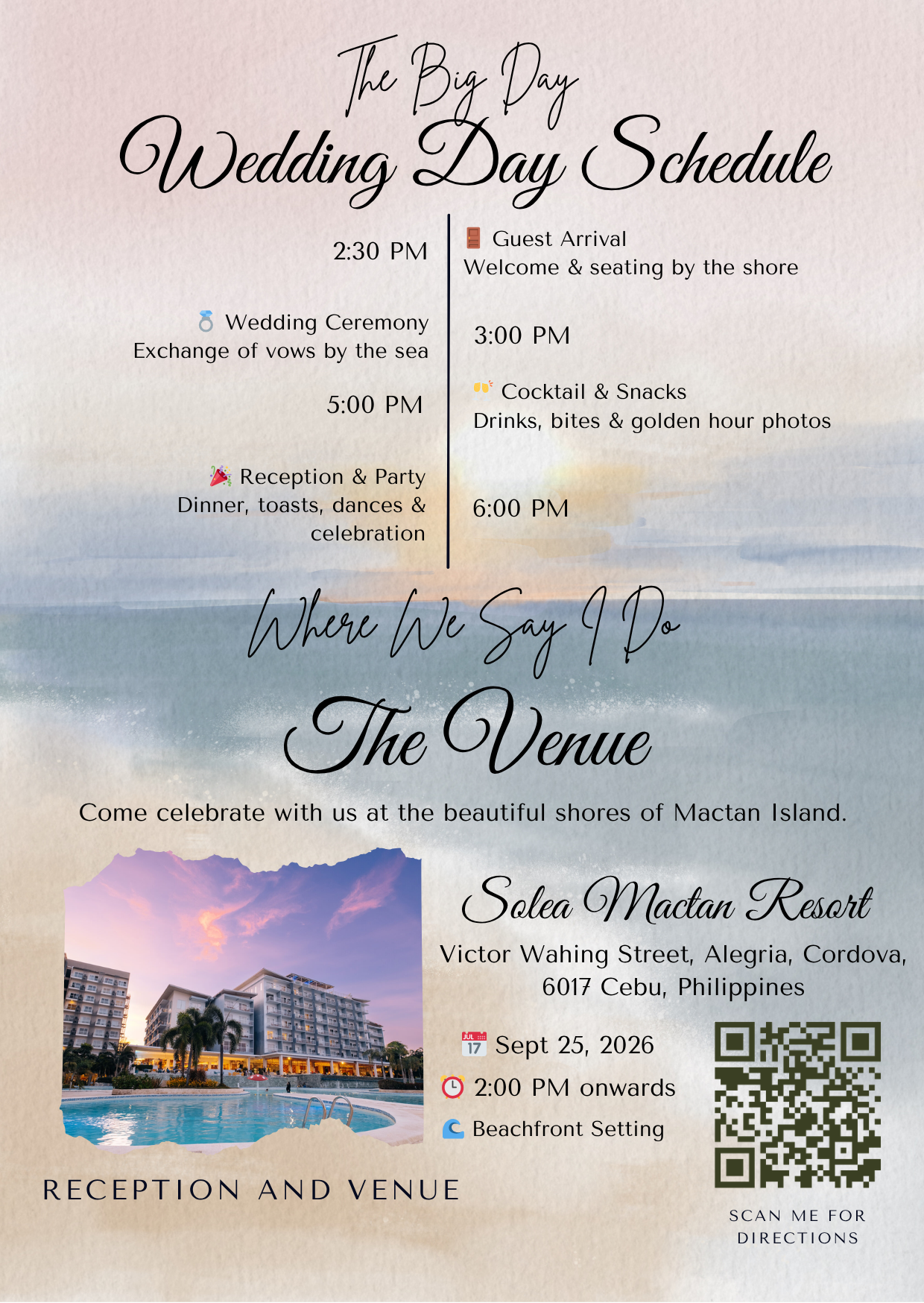 Beach Theme Invitation Page 4