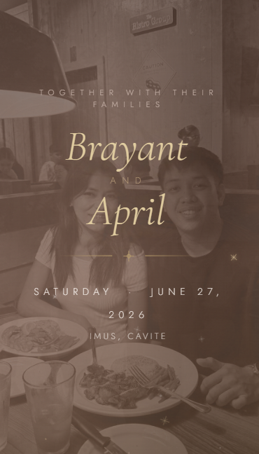 Brayant & April wedding website preview