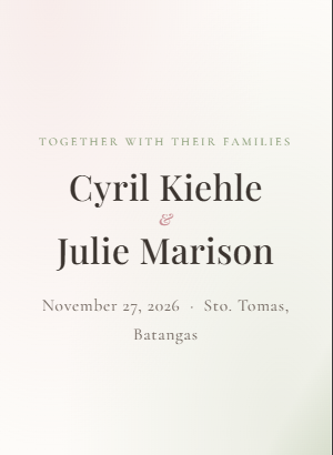 CK & Julie wedding website preview