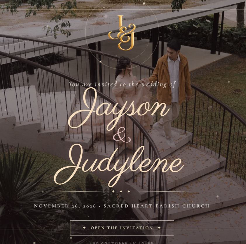 Jayson & Judylene wedding website preview