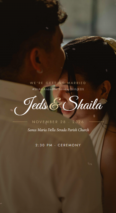 Jeds & Shaila wedding website preview