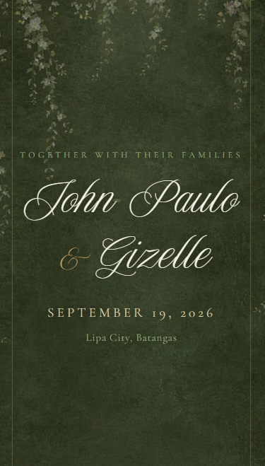 John Paulo & Gizelle wedding website preview