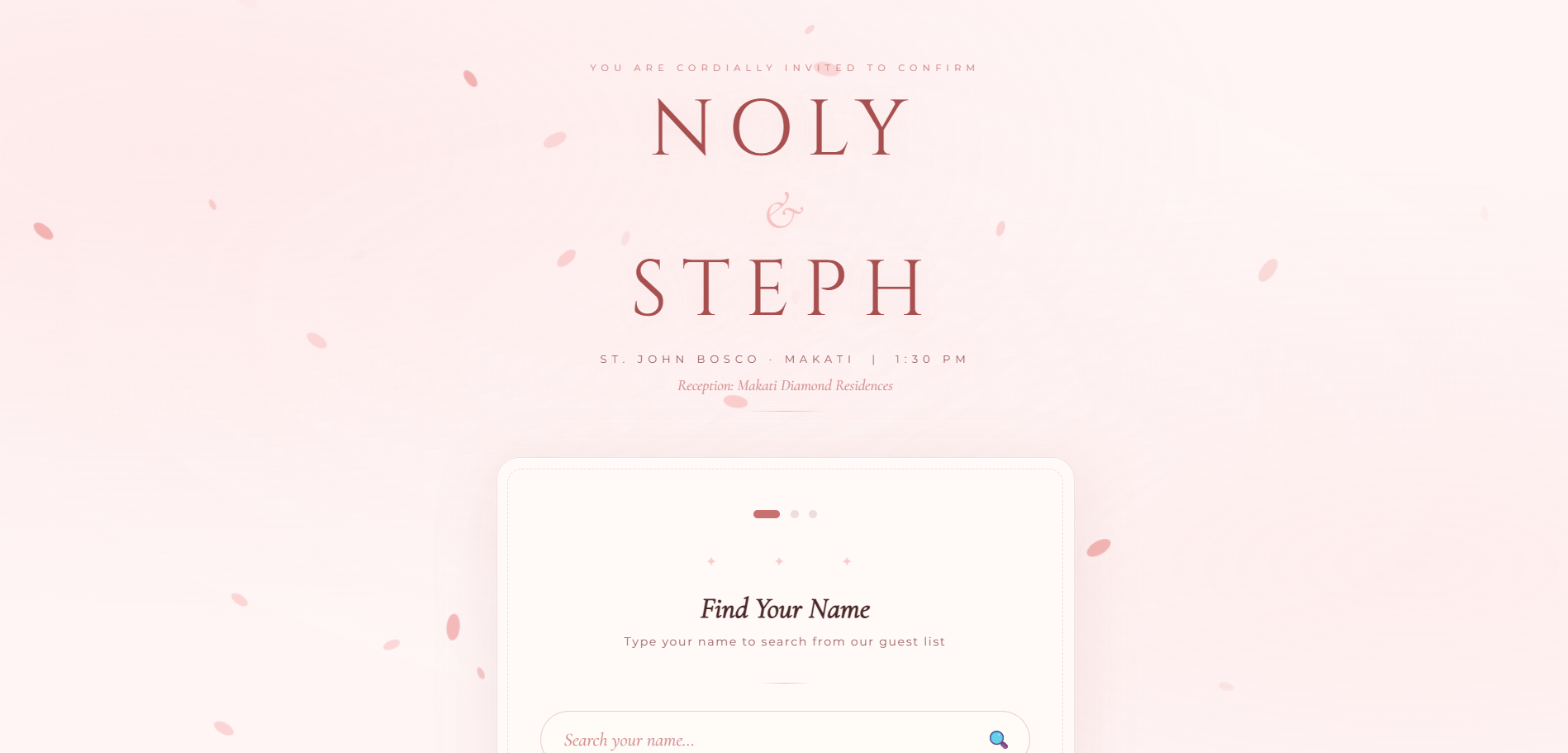 Personalized RSVP Preview